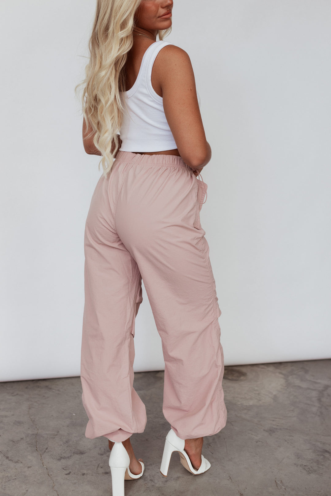 Essentials Parachute Pants (Pink) FINAL SALE