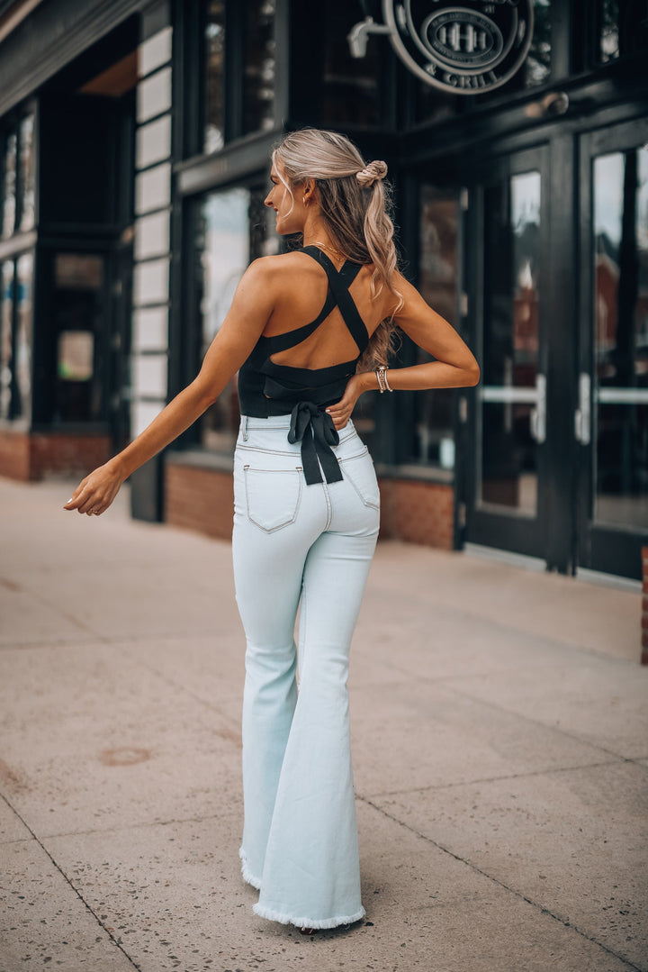 Rodeo Distressed Bell Bottoms (Light Wash)