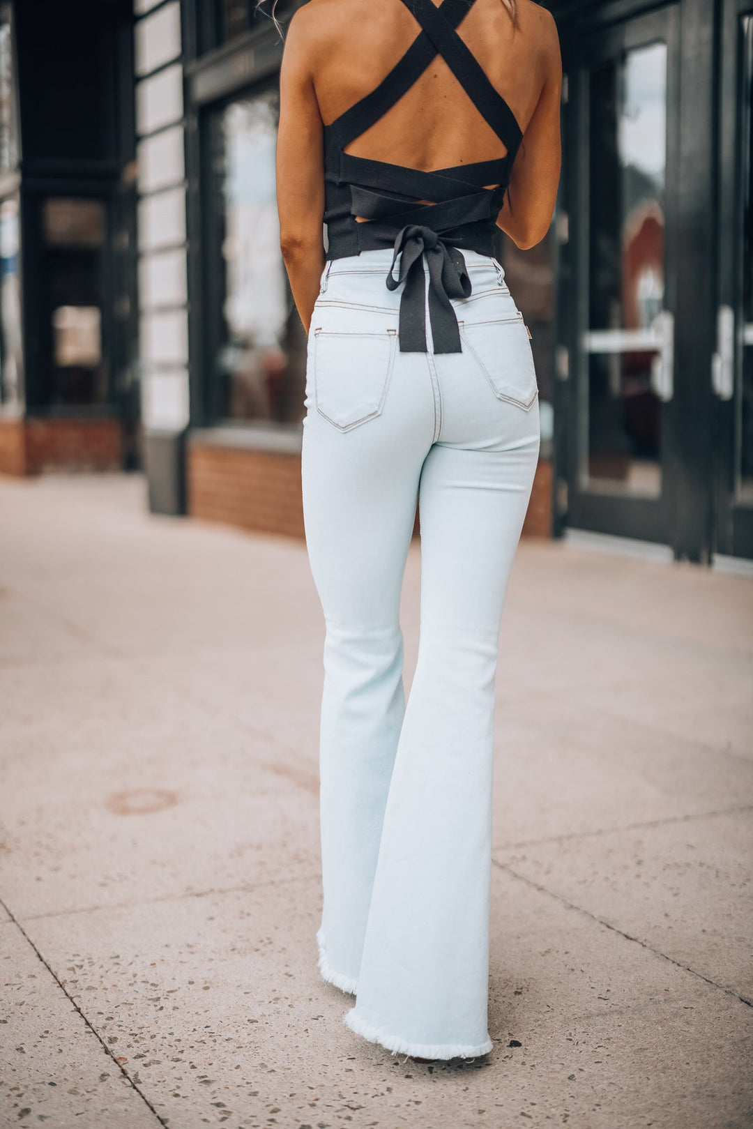 Rodeo Distressed Bell Bottoms (Light Wash)