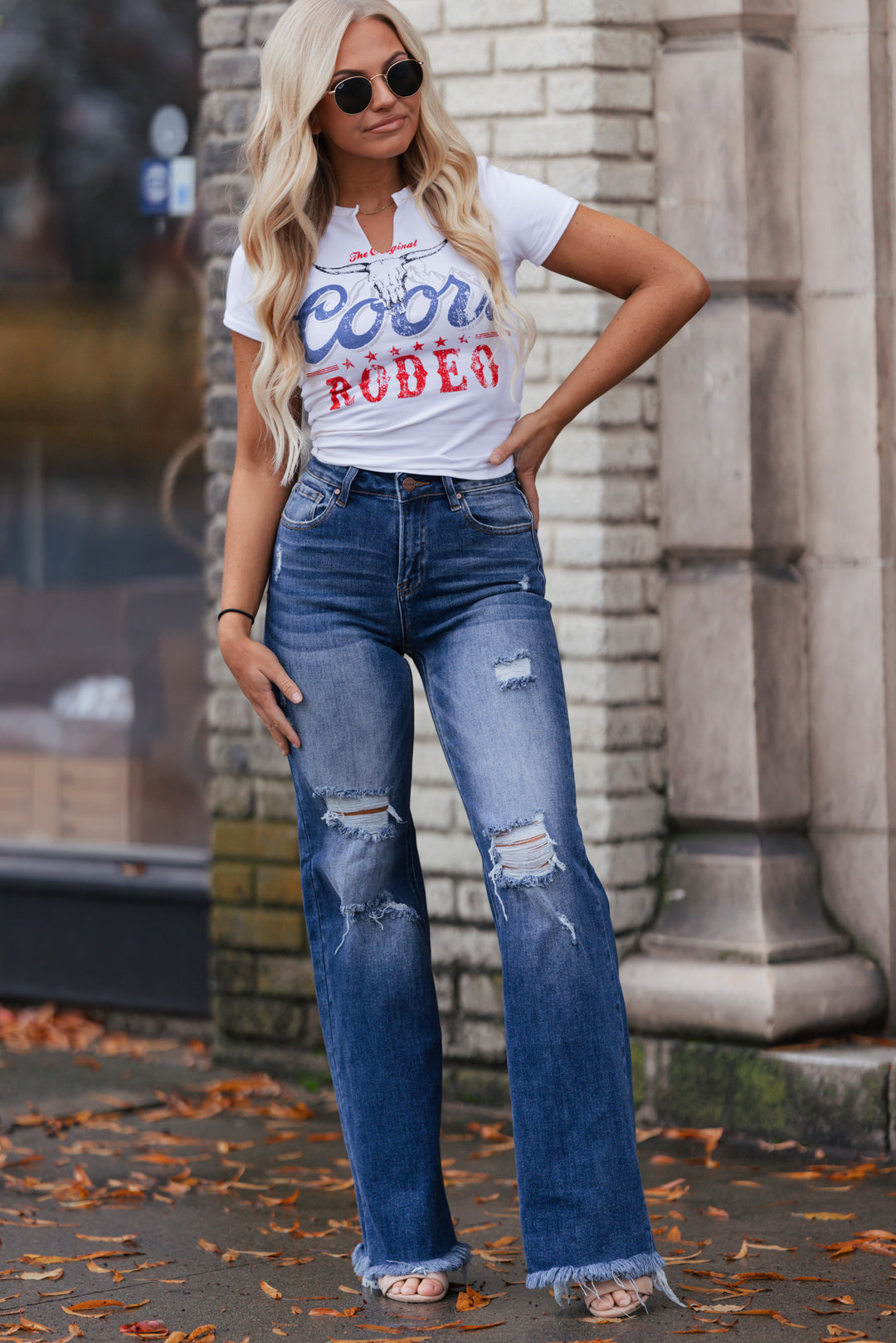 Coors Rodeo V-Neck Crop Top