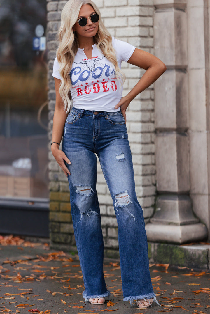 Coors Rodeo V-Neck Crop Top