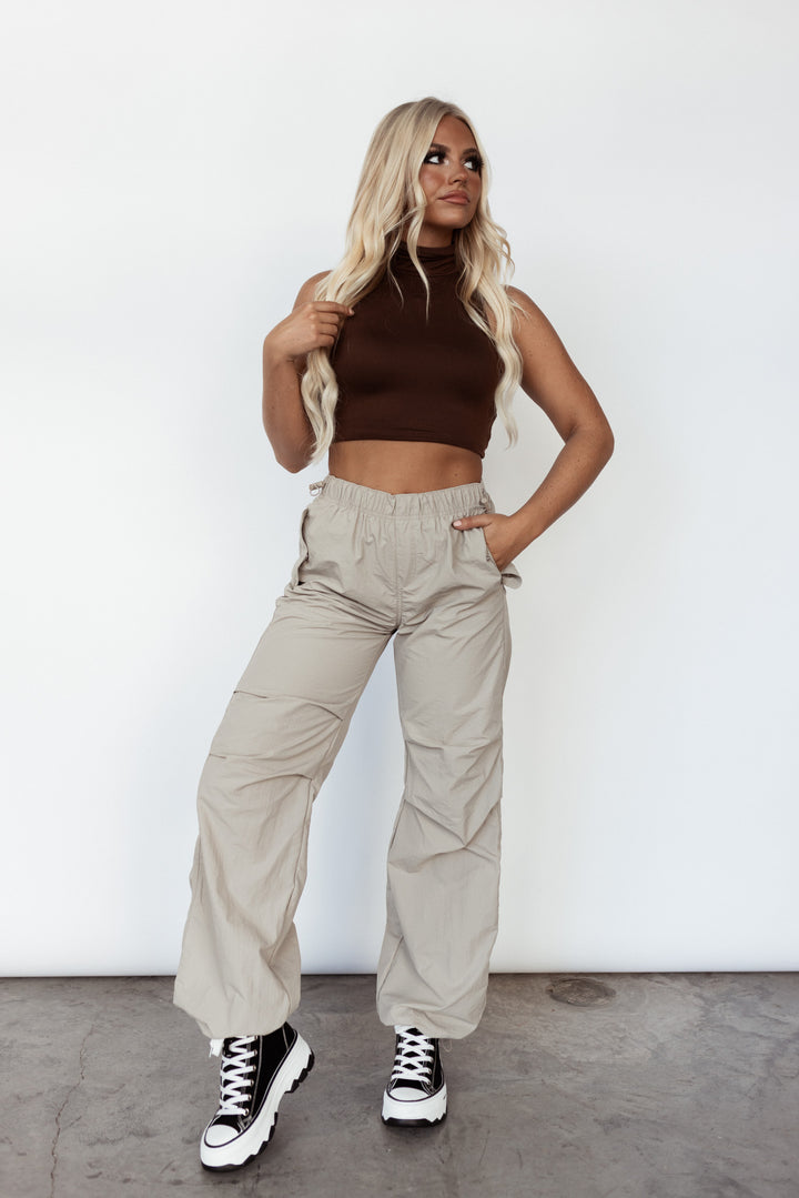 Essentials Parachute Pants (Stone) FINAL SALE