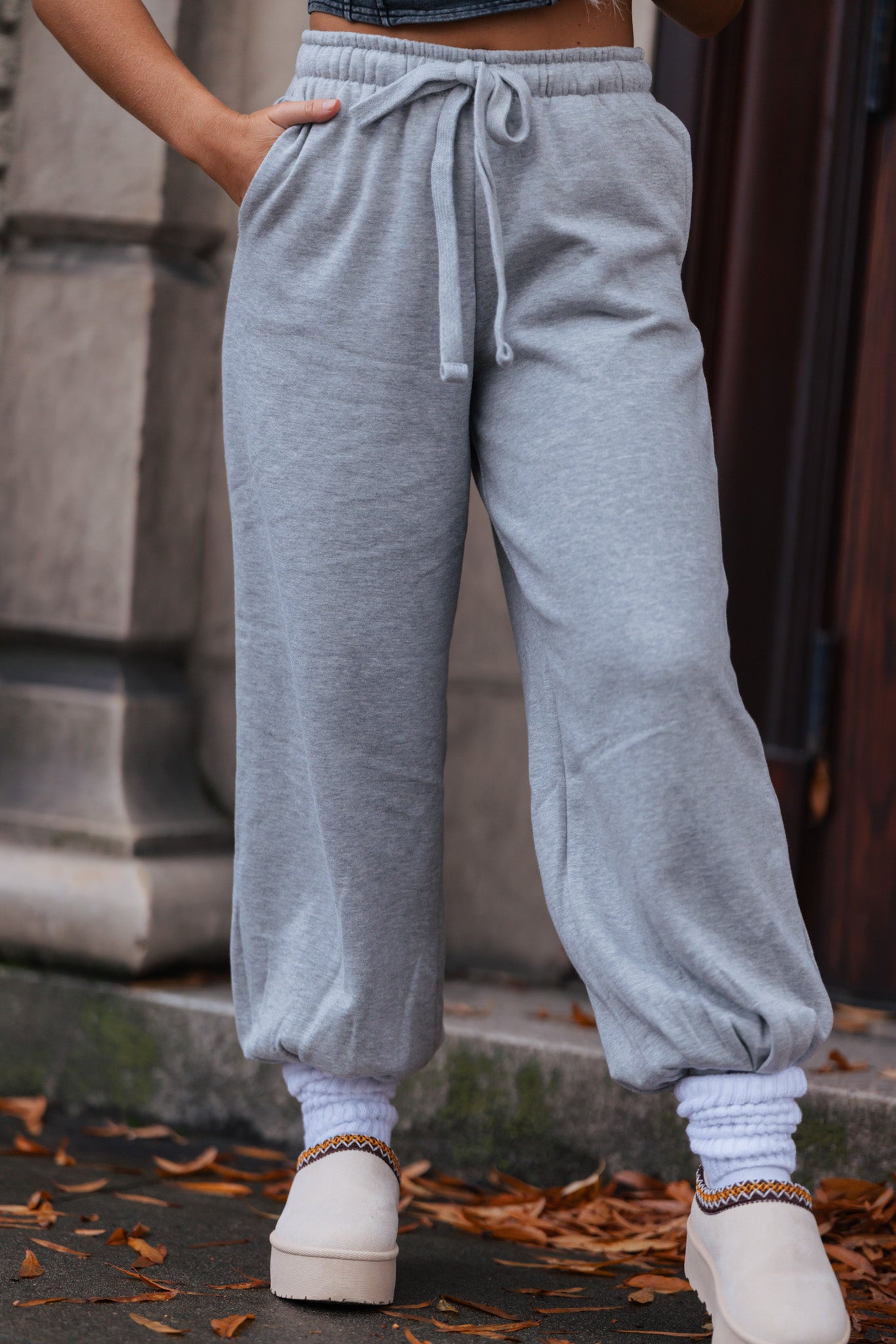 Soft Knit Lounge Joggers Heather Grey