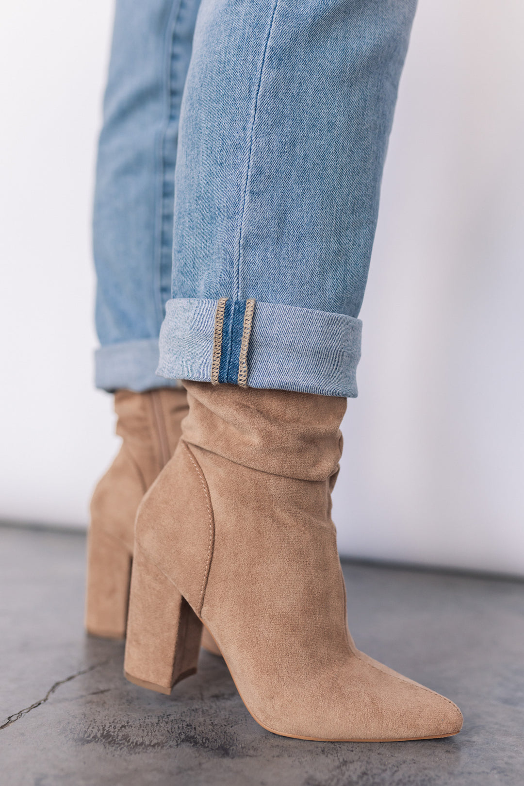 Chrissy Slouch Boot (Taupe) FINAL SALE