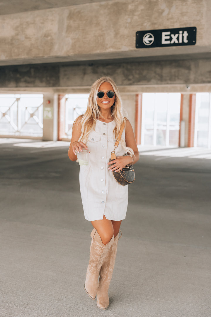 Farmers Market Denim Button Dress