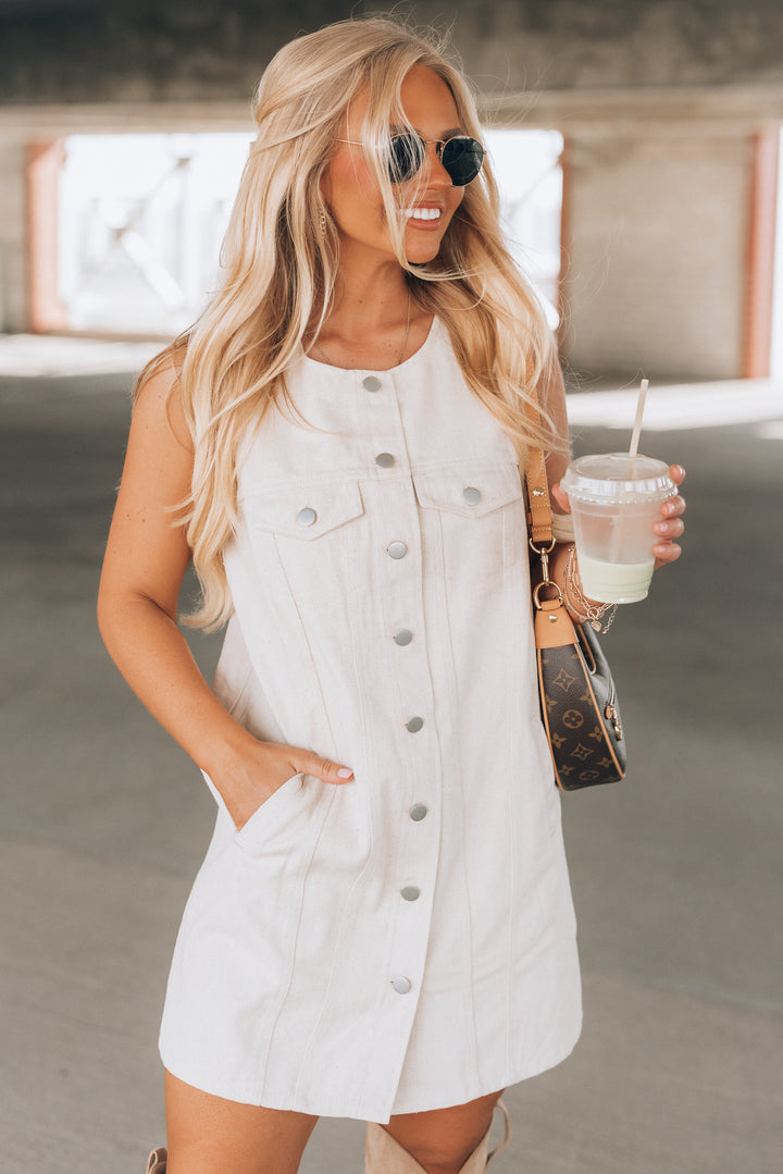 Farmers Market Denim Button Dress