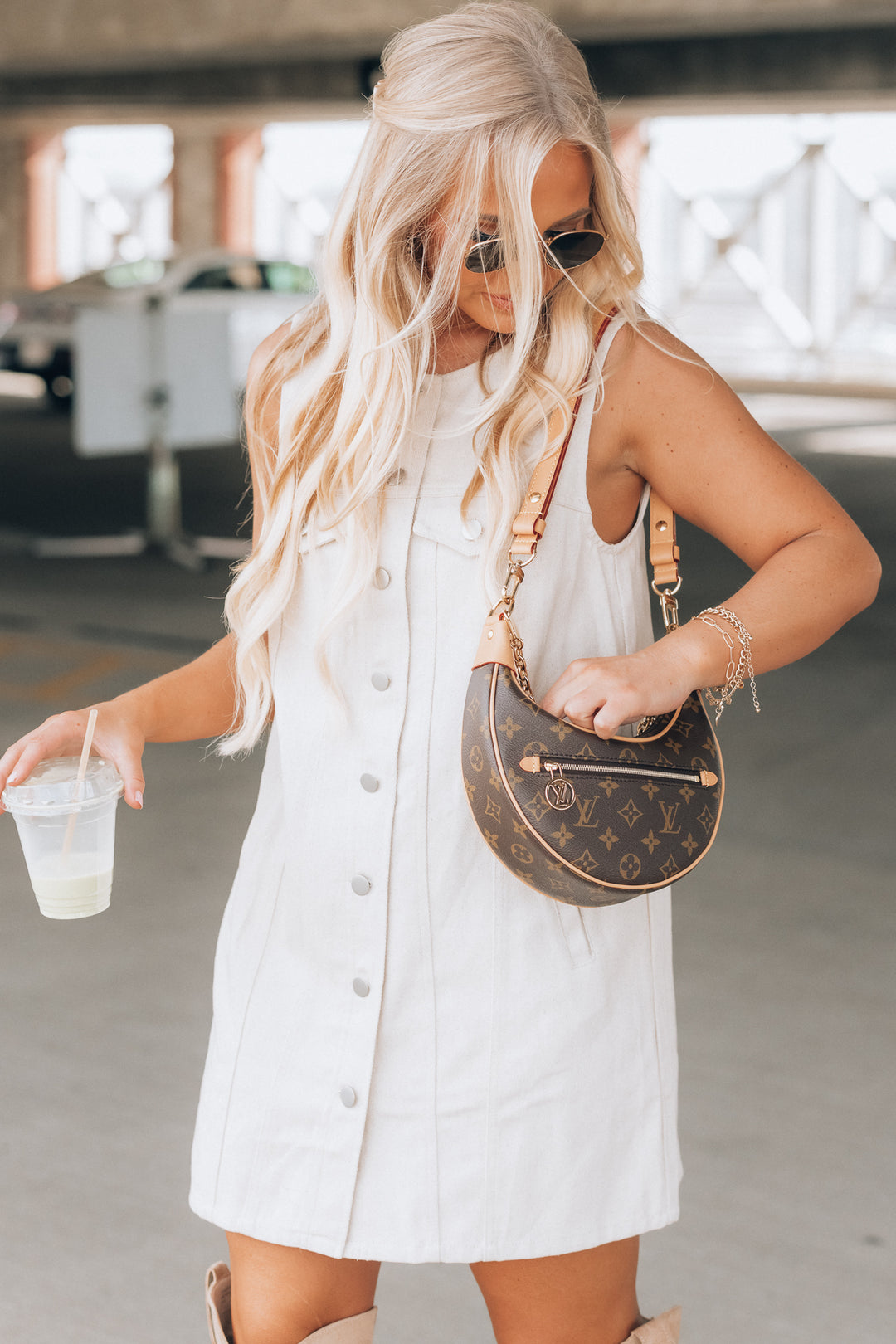 Farmers Market Denim Button Dress