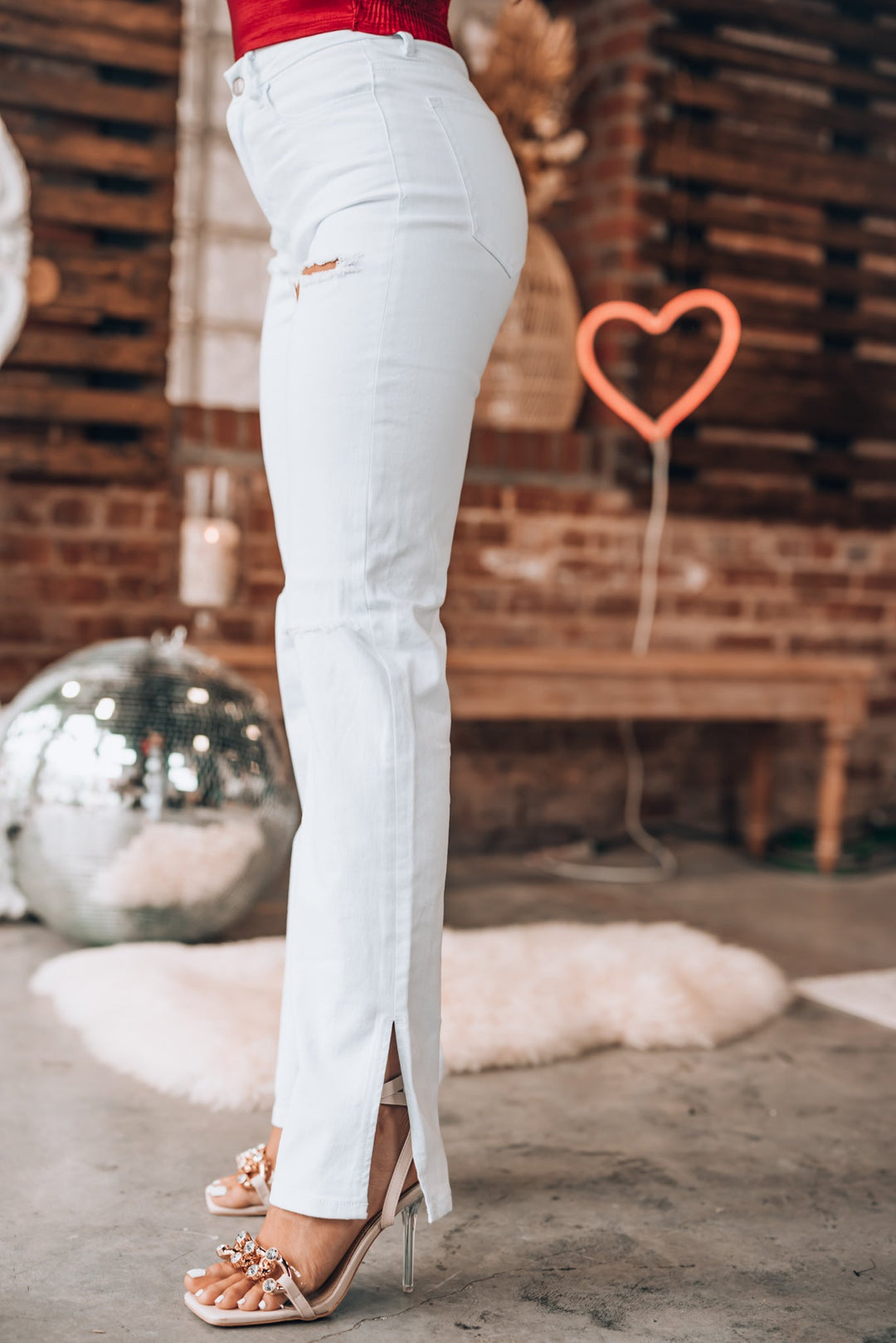 Houston Relaxed Jeans (White) FINAL SALE