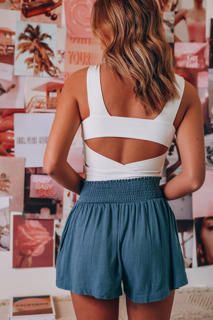 Rebel Ribbed Crop Top (Off White)