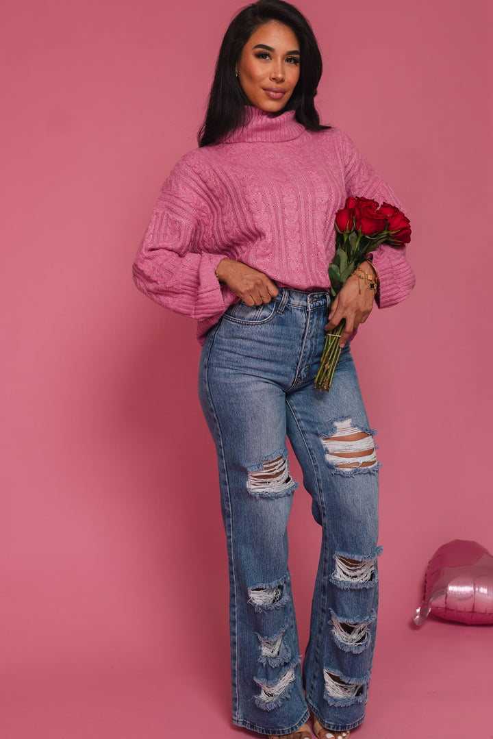 Forever Yours Knit Sweater (Rose)