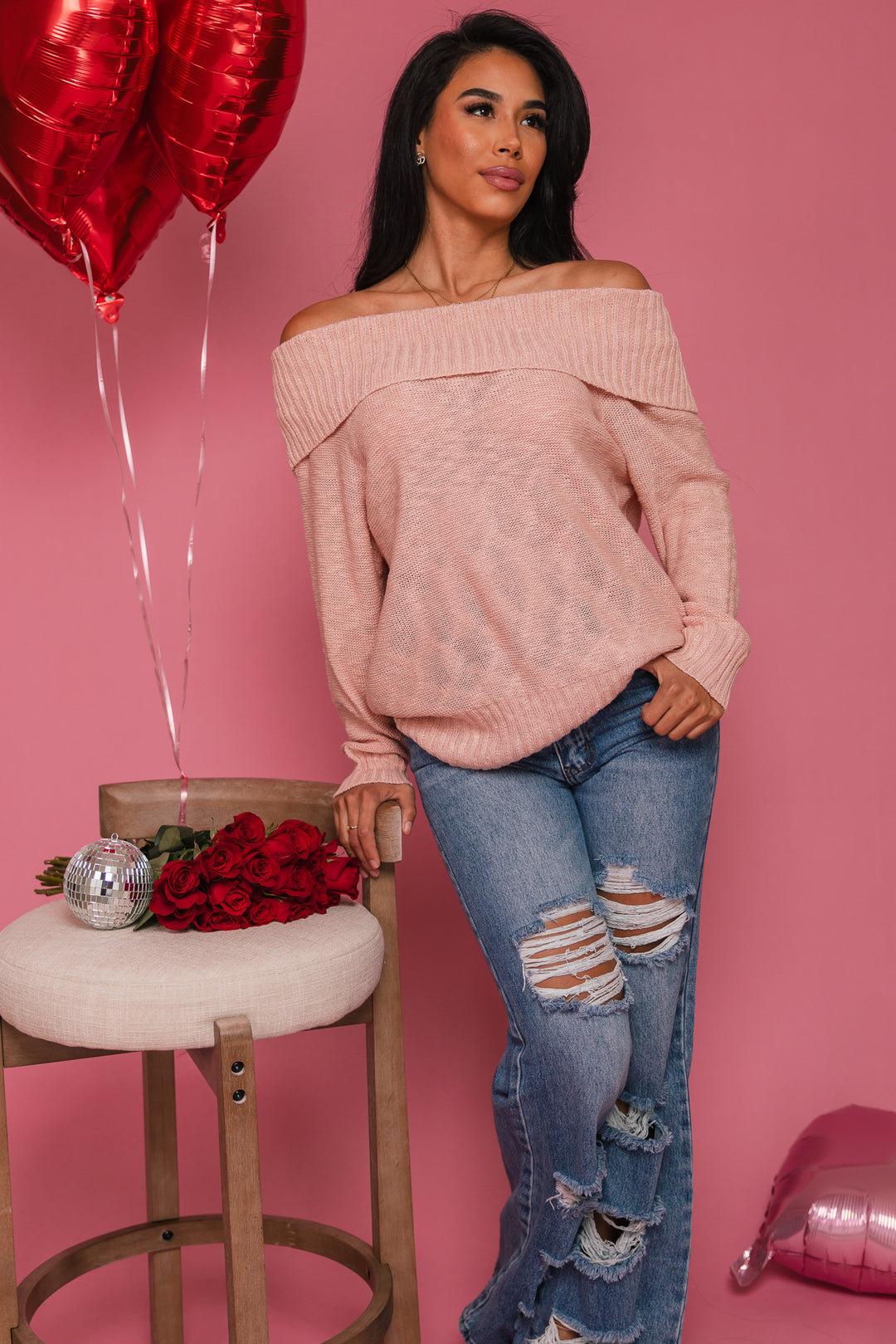 Lola Off Shoulder Knit Sweater