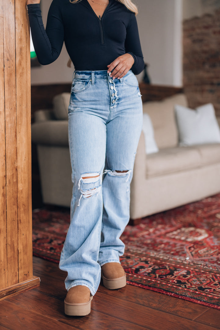 Cory High Rise 90's Wide Flare Jeans