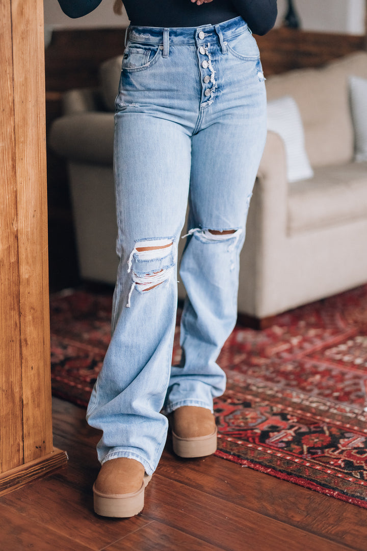 Cory High Rise 90's Wide Flare Jeans