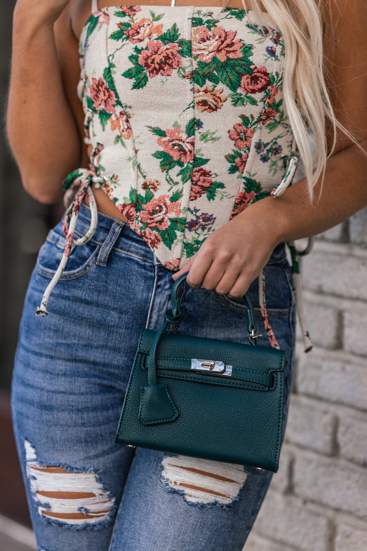 Faux Leather Mini Crossbody Bag