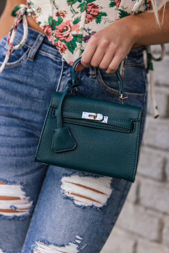 Faux Leather Mini Crossbody Bag