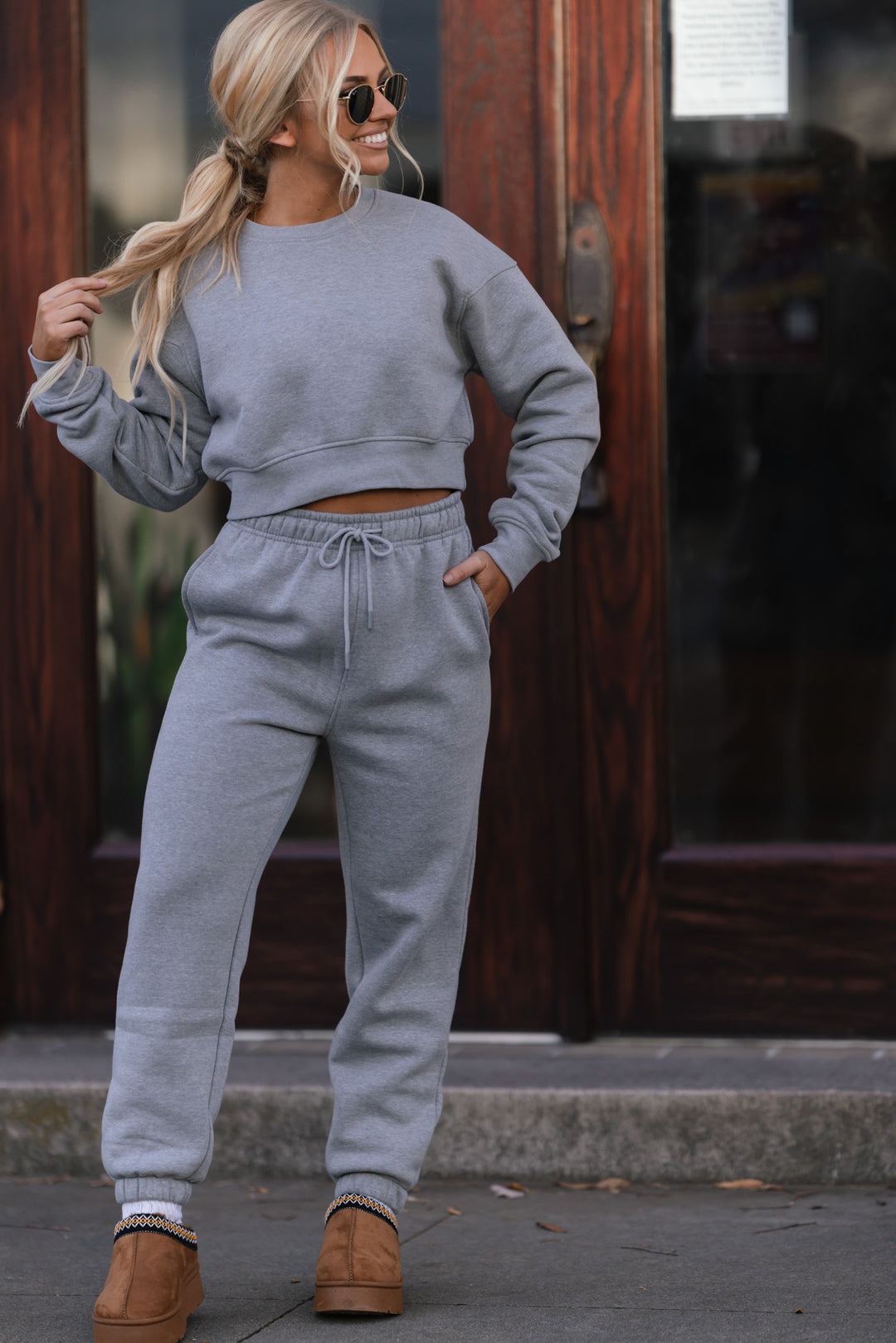 Fleece Essential Sweatpants (Heather Grey) FINAL SALE