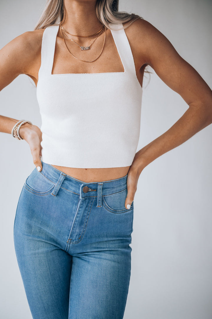 Heartbreaker Knit Crop Top (Ivory) FINAL SALE