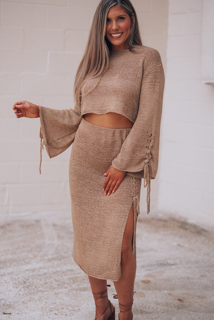 Stella Knit Skirt (Mocha) FINAL SALE