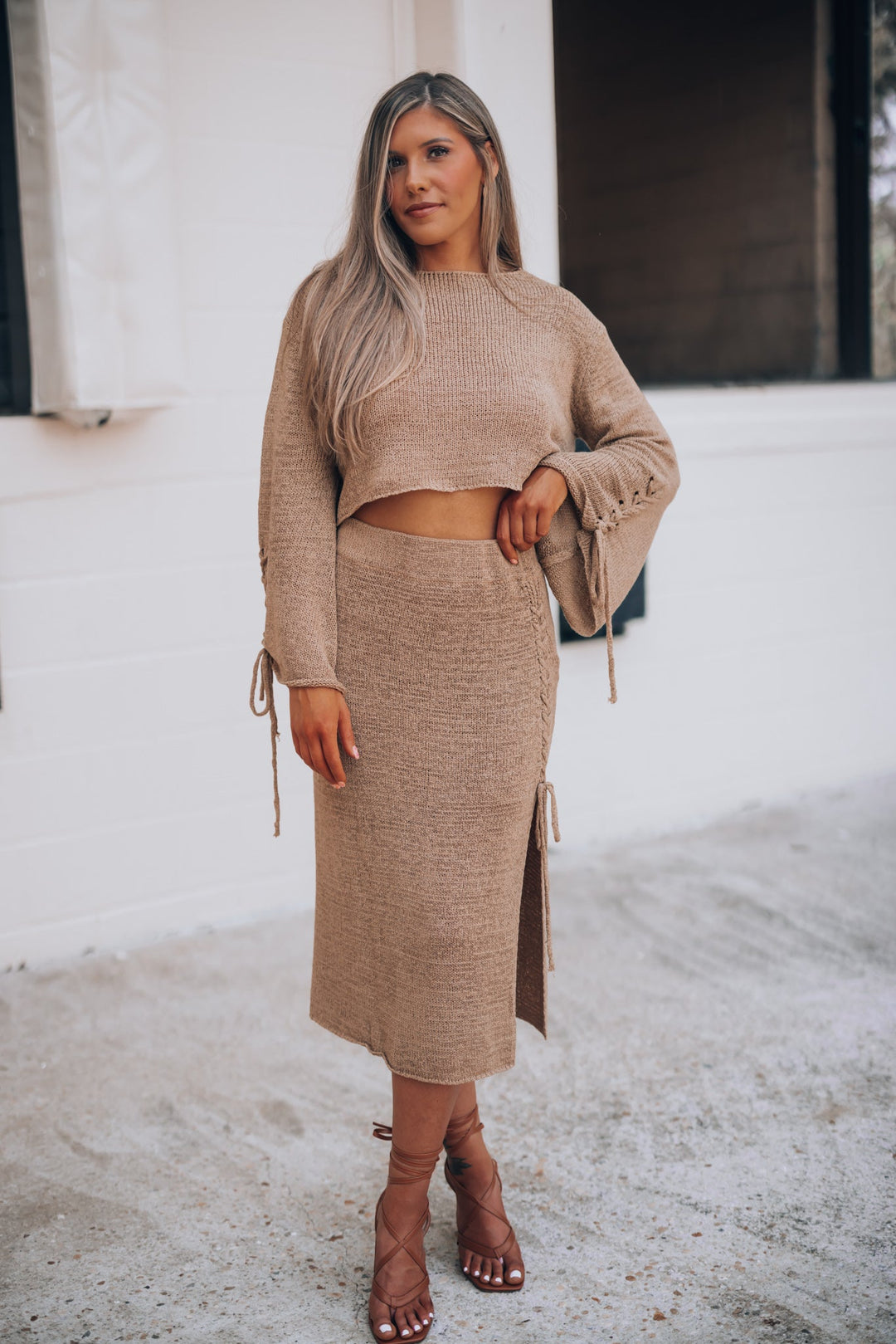 Stella Knit Skirt (Mocha) FINAL SALE