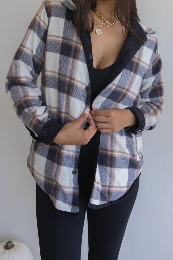 Cinnamon Spice Reversible Plaid Jacket (Black)