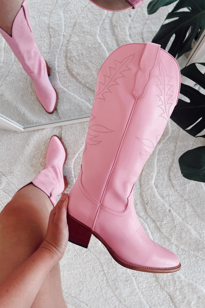 All About You Cowboy Boots (Pink)