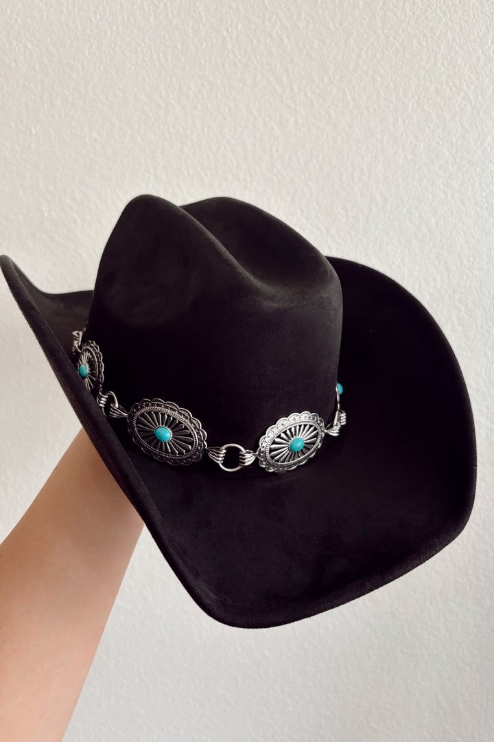 Concho Cowboy Hat (Black)