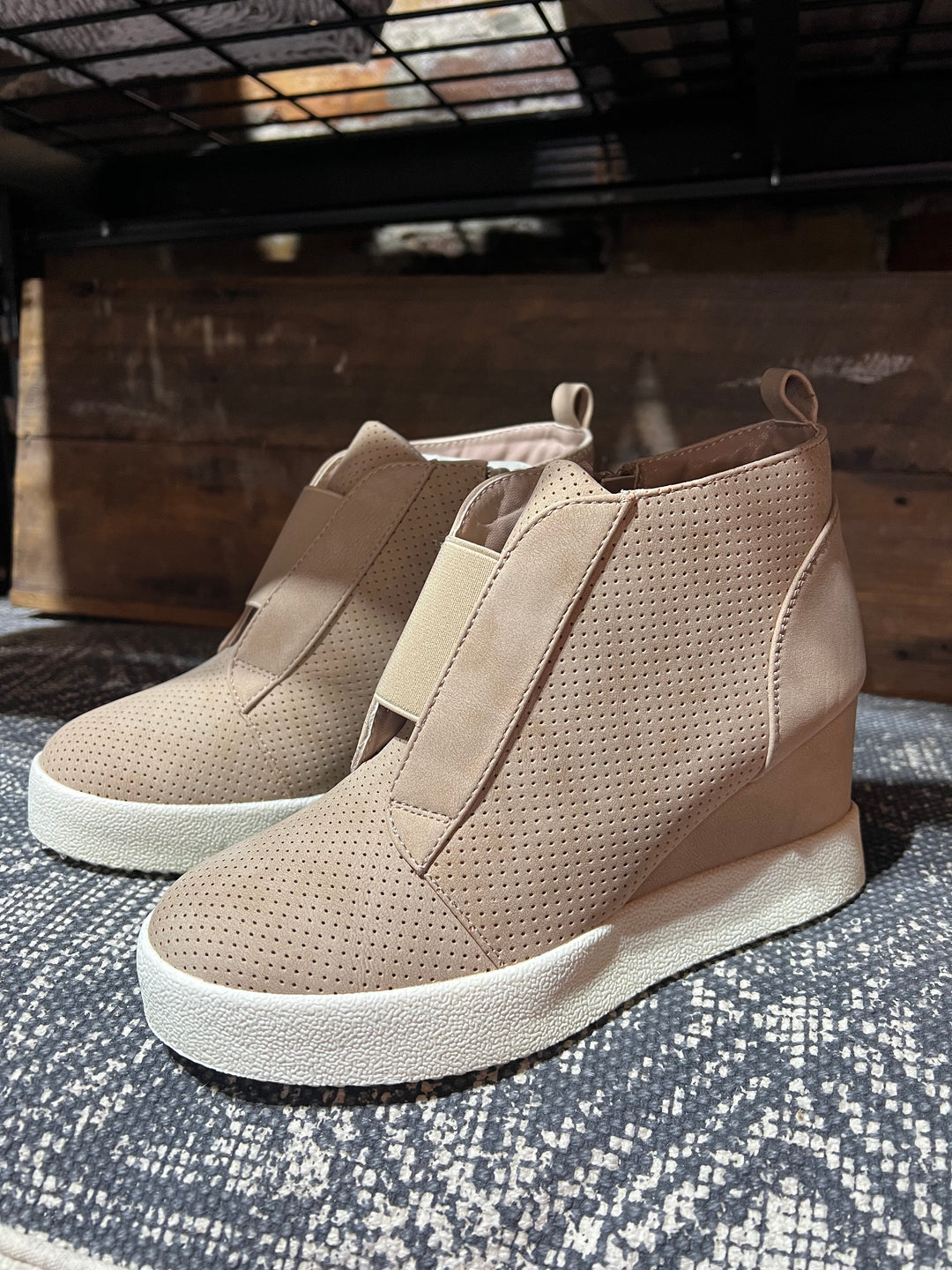 Taupe Sneaker Wedge