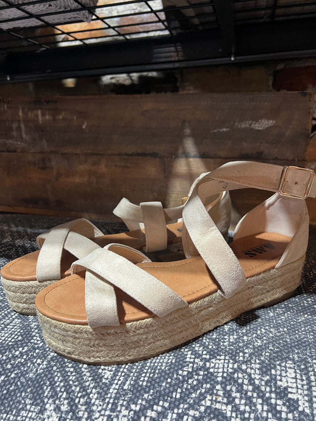 Platform Taupe Sandals - Size 10