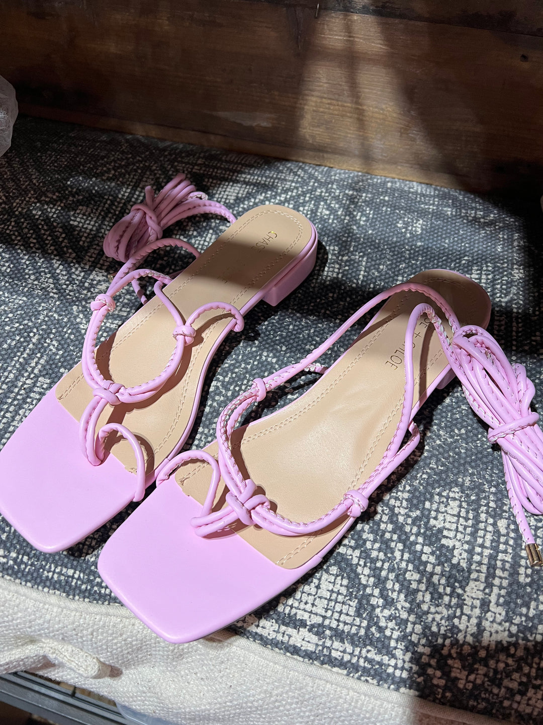 Flores Baby Pink Strappy Sandal - Size 10