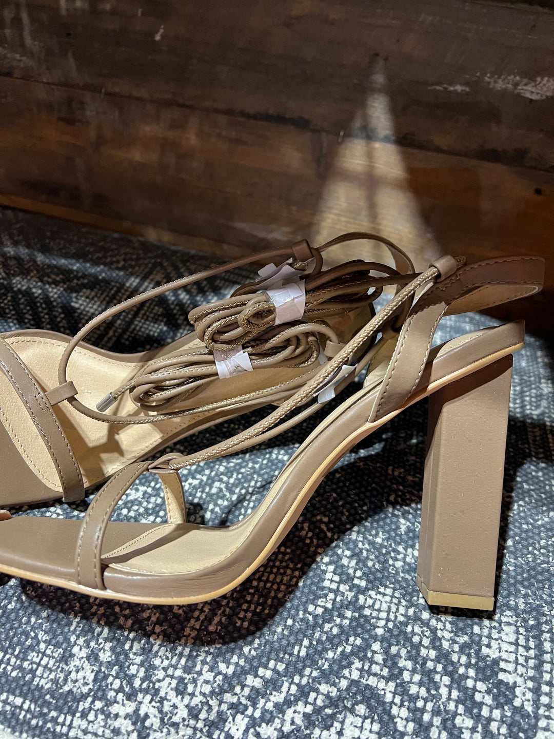 Sonya Strappy Heel Dark Taupe - Size 10