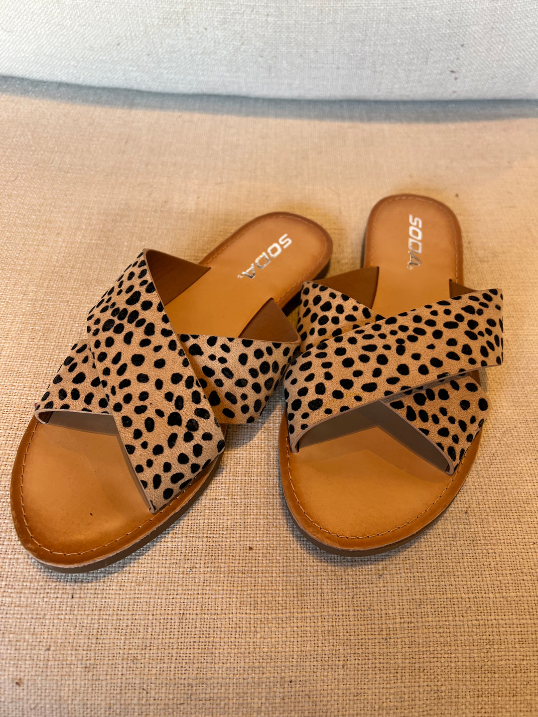 Cheetah Sandals - Size 7.5