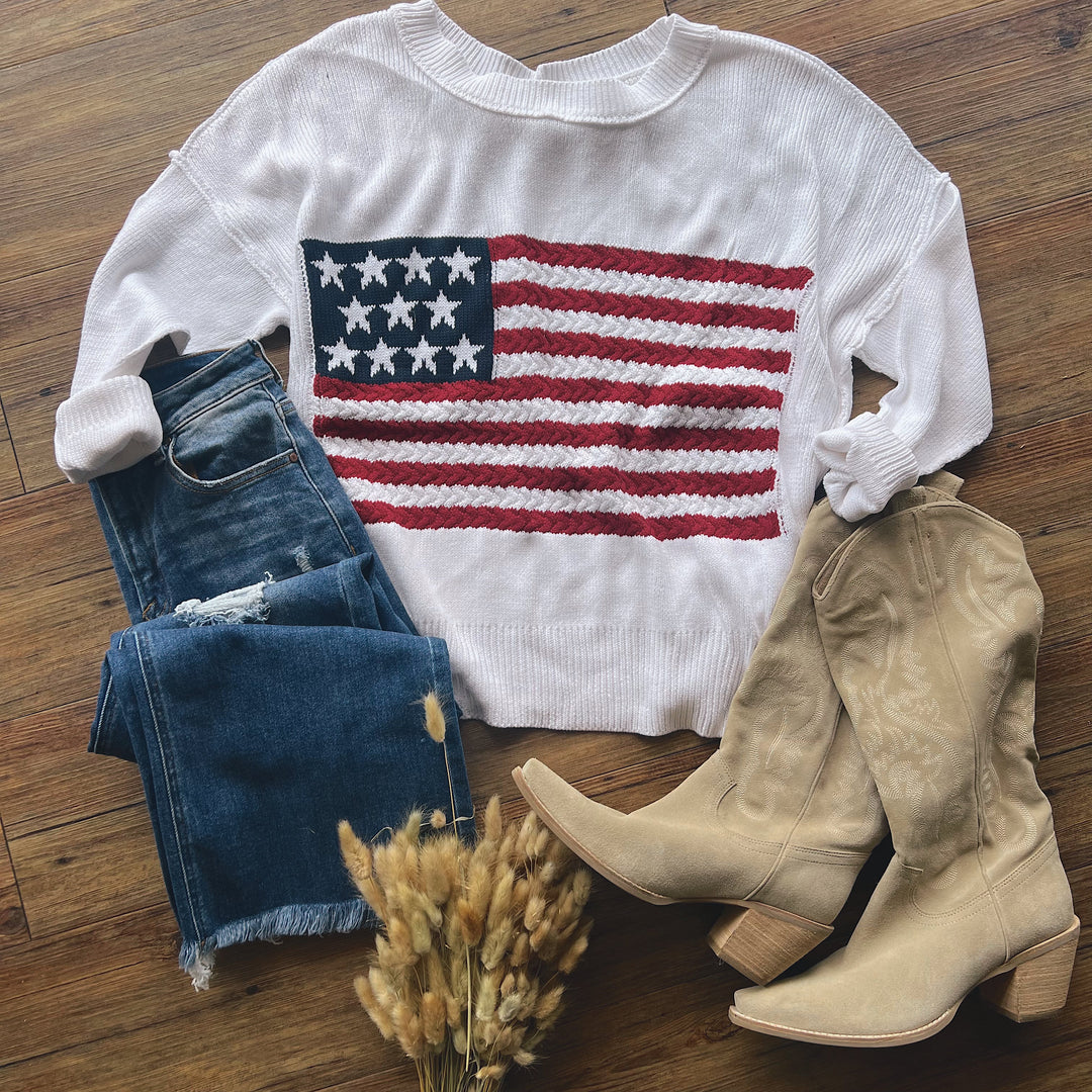 Stars And Stripes Knitted Sweater