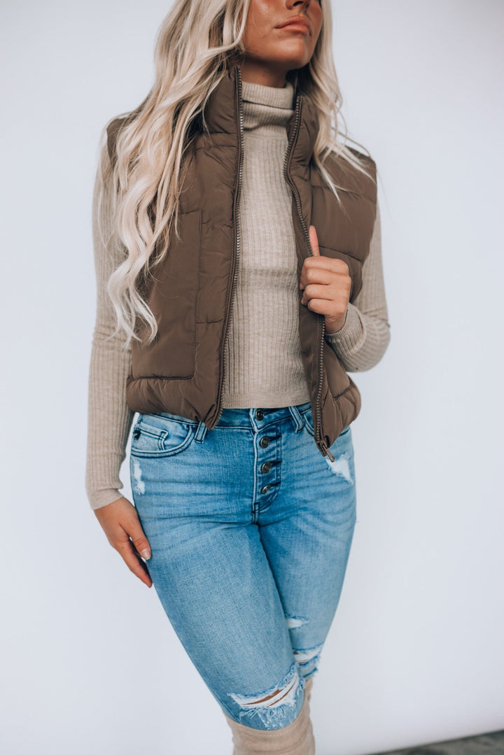 Essential Puffer Vest (Cocoa)