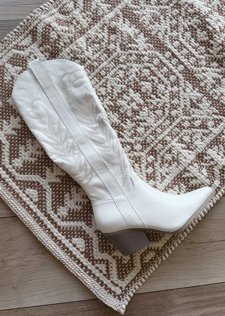 Samara Cowboy Boot (Ivory)