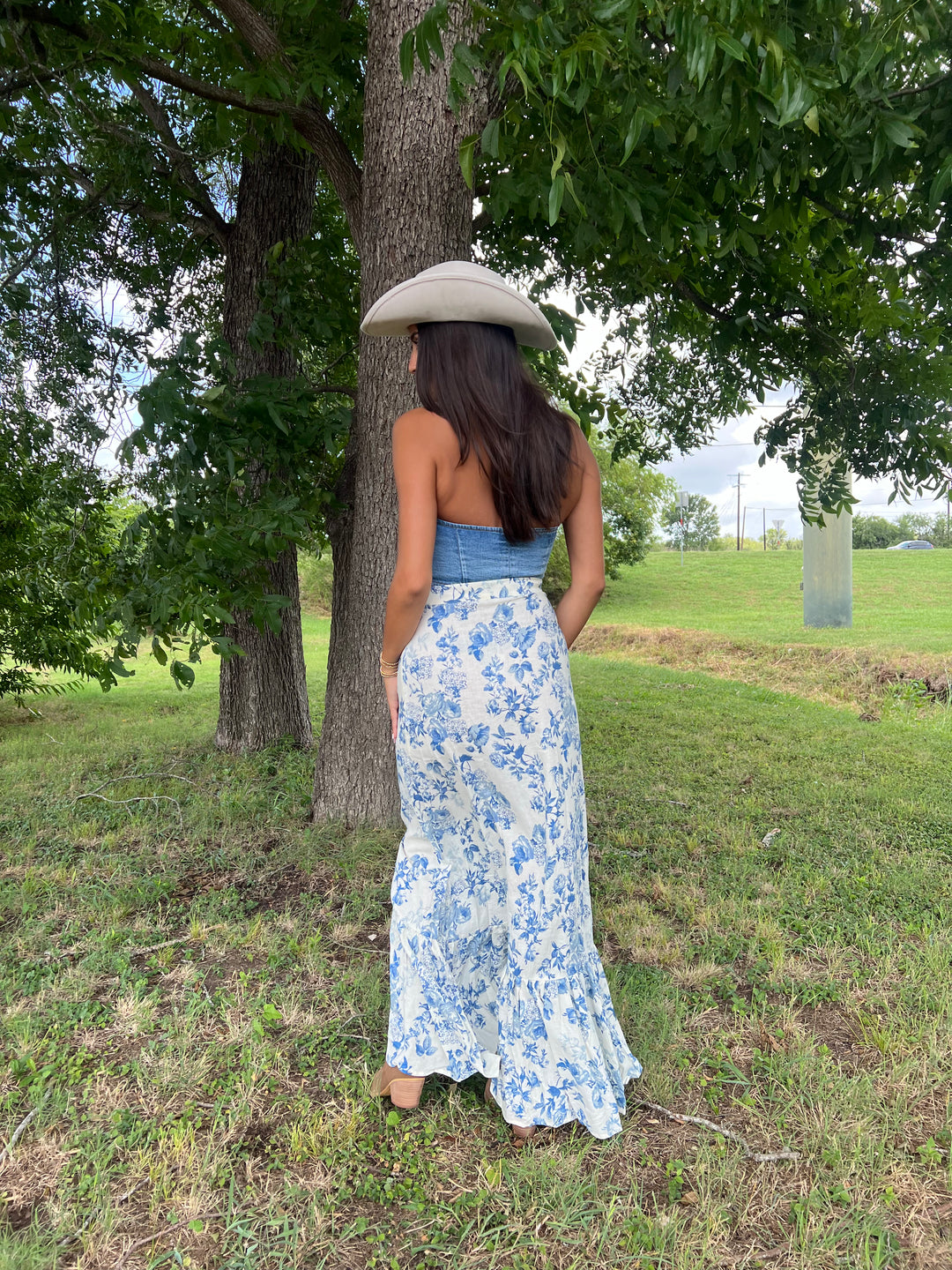 Jenny Floral Ruffle Maxi Skirt