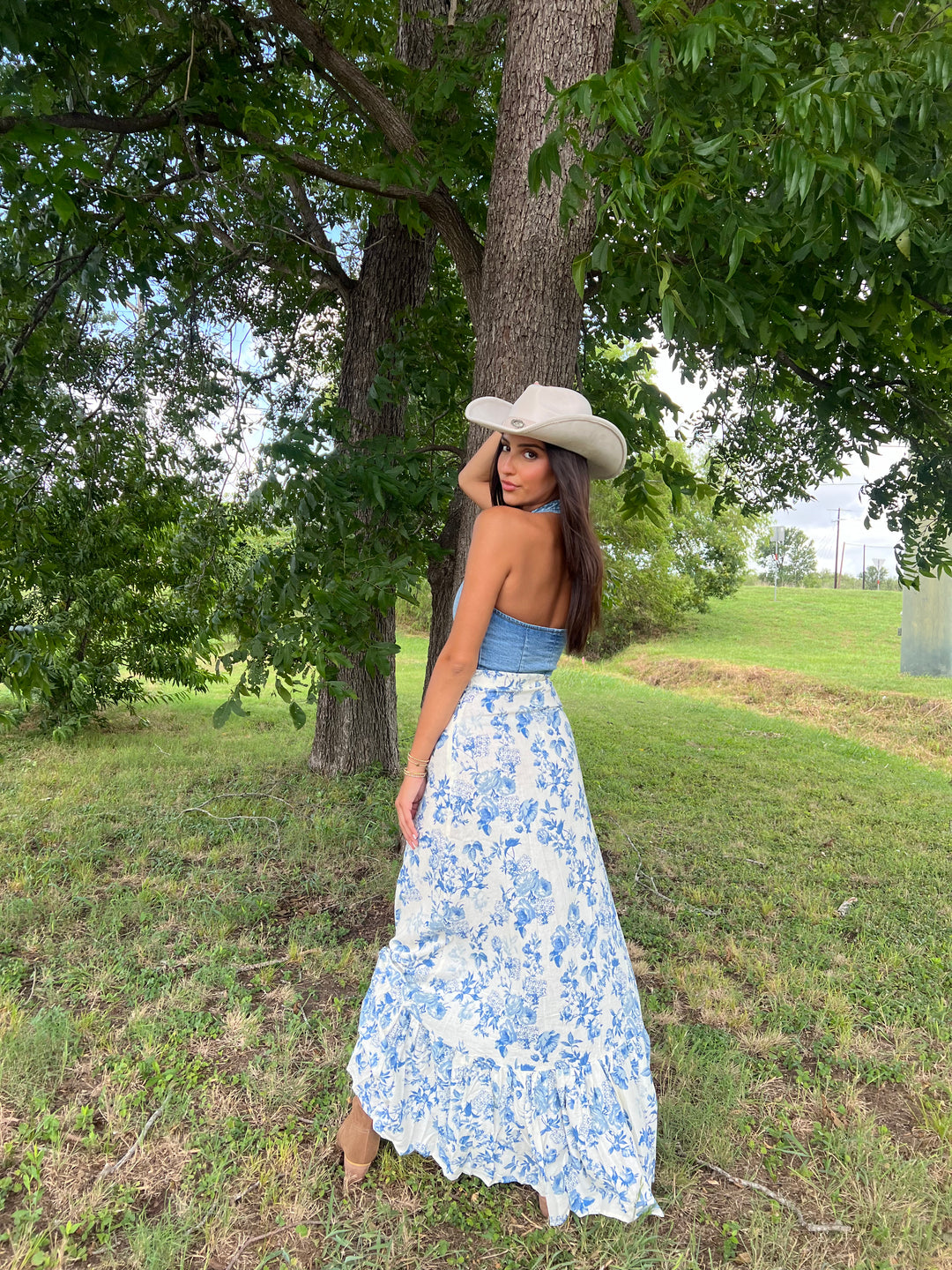 Jenny Floral Ruffle Maxi Skirt