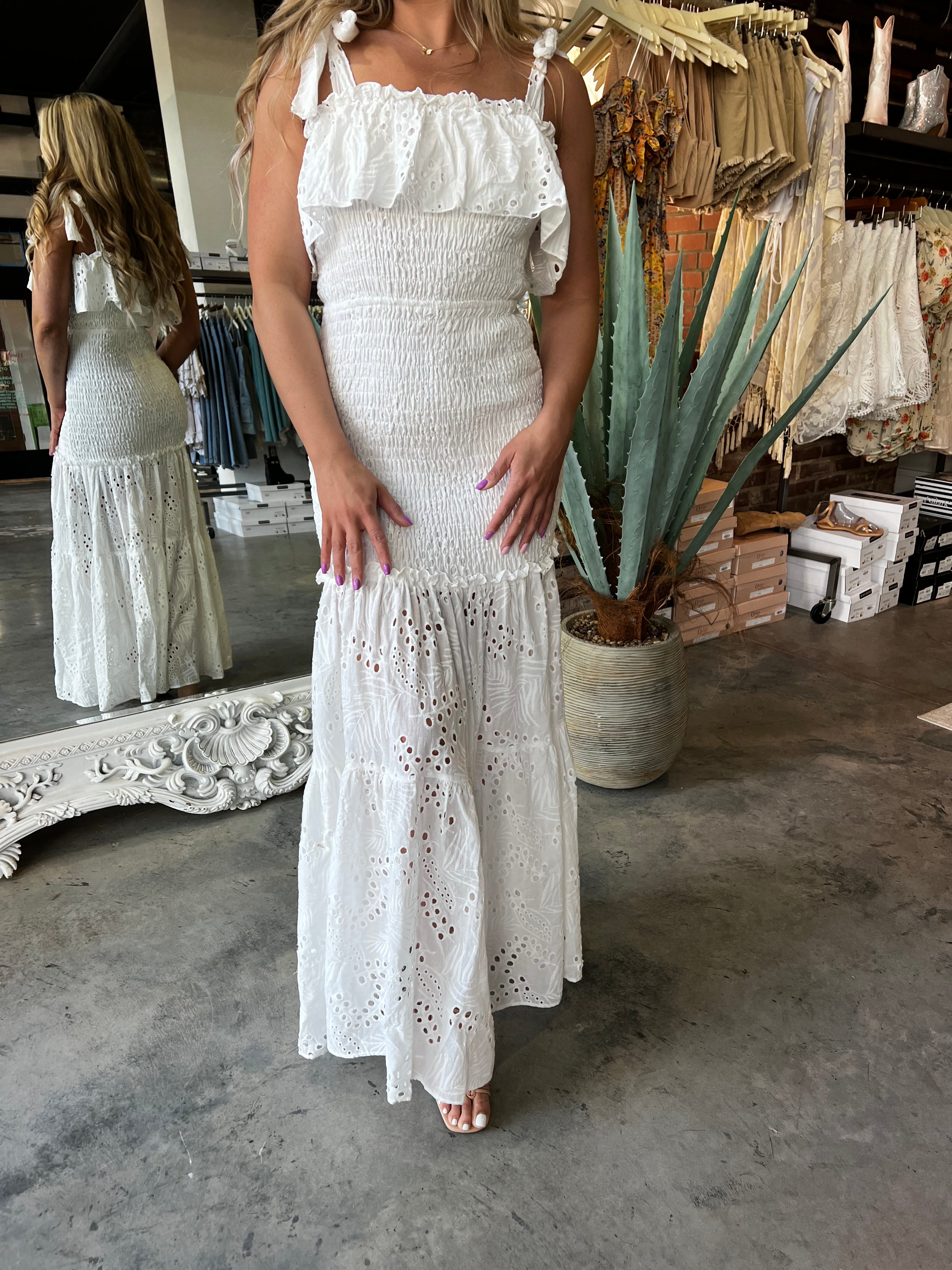 Skye Smocked Maxi Dress FINAL SALE – Southern Alternative