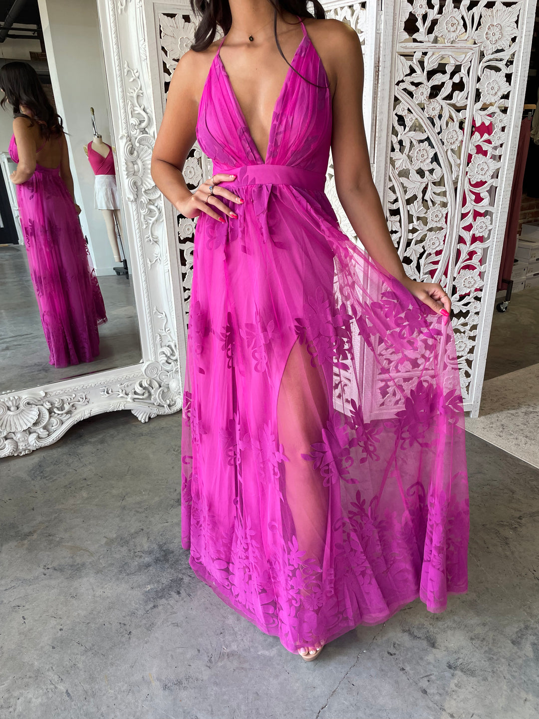 All My Love Maxi Gown (Magenta)