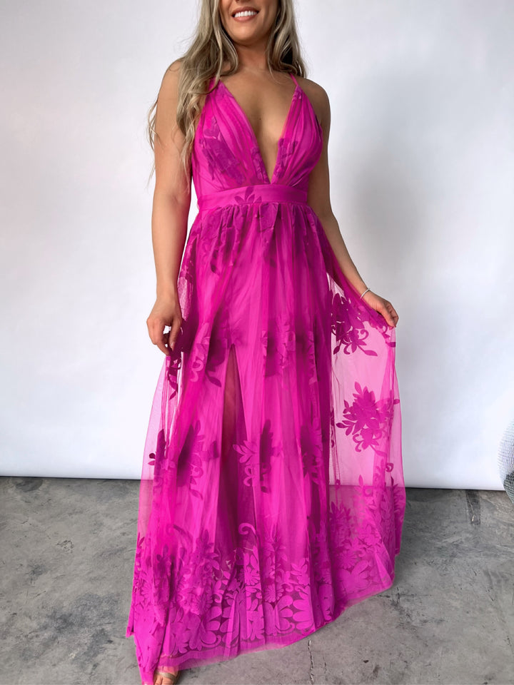 All My Love Maxi Gown (Magenta)