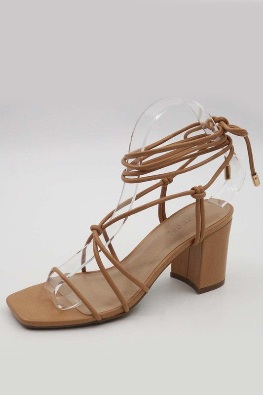 Venus Strappy Heel (Natural) FINAL SALE