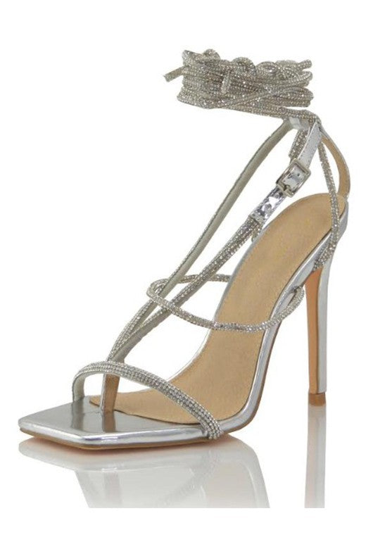 All That Glitters Heel (Silver) FINAL SALE