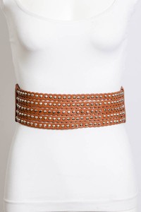 Axel Studded Row Belt (Camel) FINAL SALE