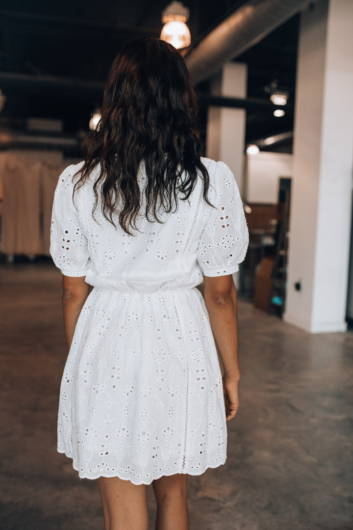 Sienna Eyelet Mini Dress FINAL SALE