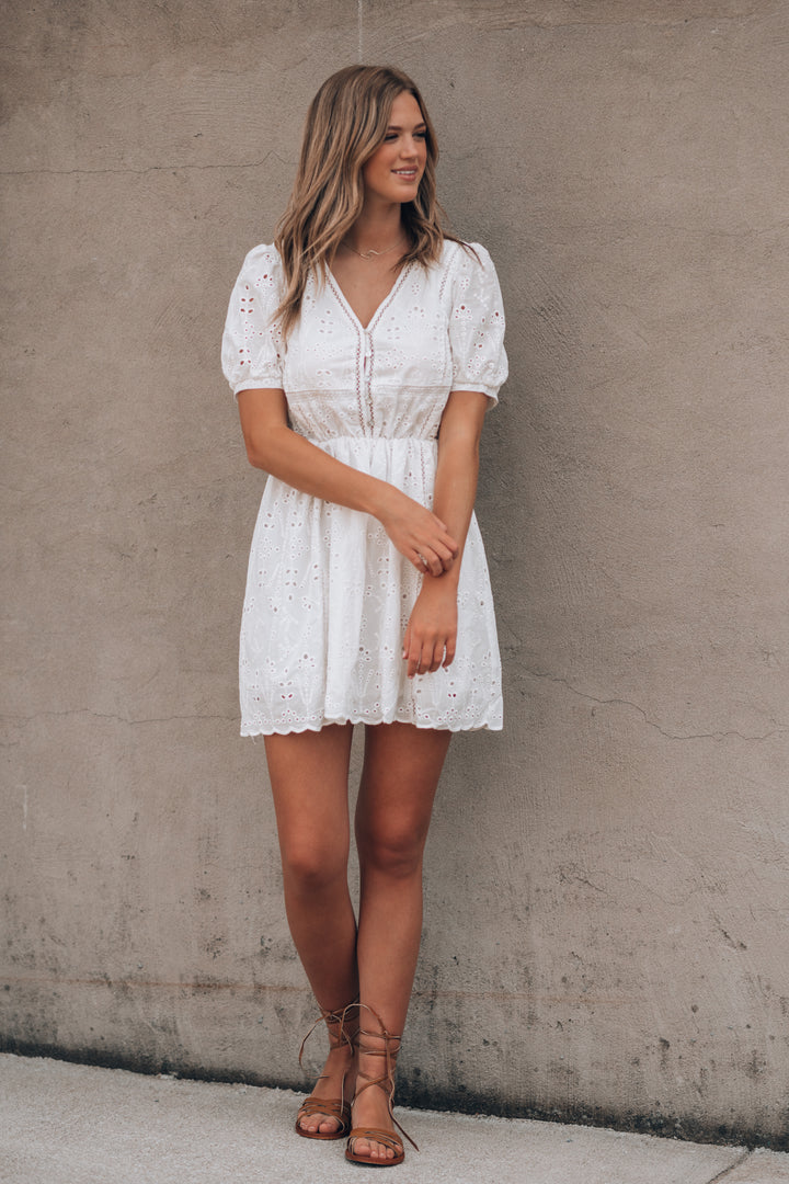 Sienna Eyelet Mini Dress FINAL SALE