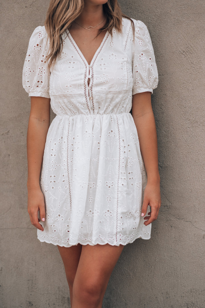 Sienna Eyelet Mini Dress FINAL SALE