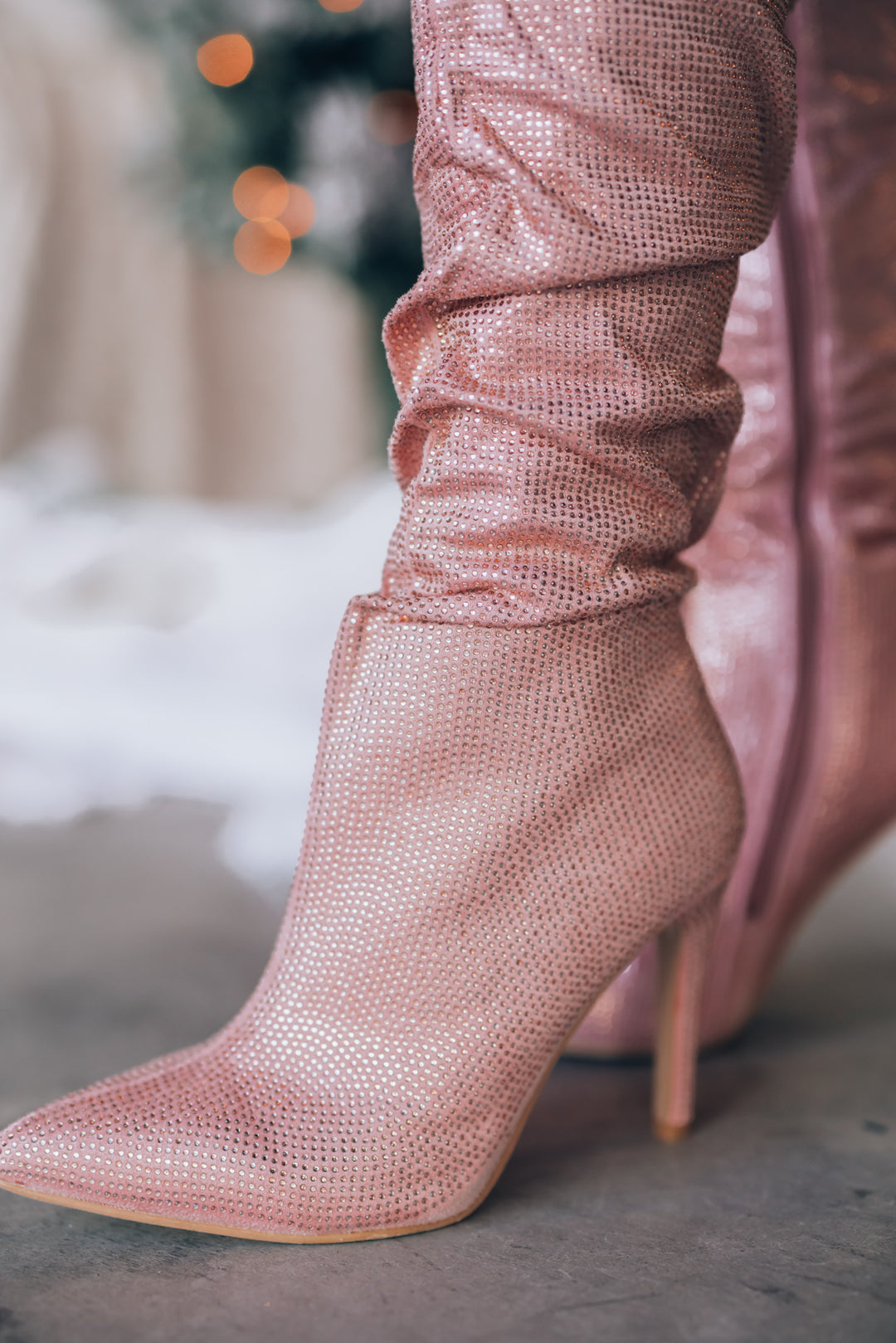 Backstage Rhinestone Boots (Rose Gold) FINAL SALE