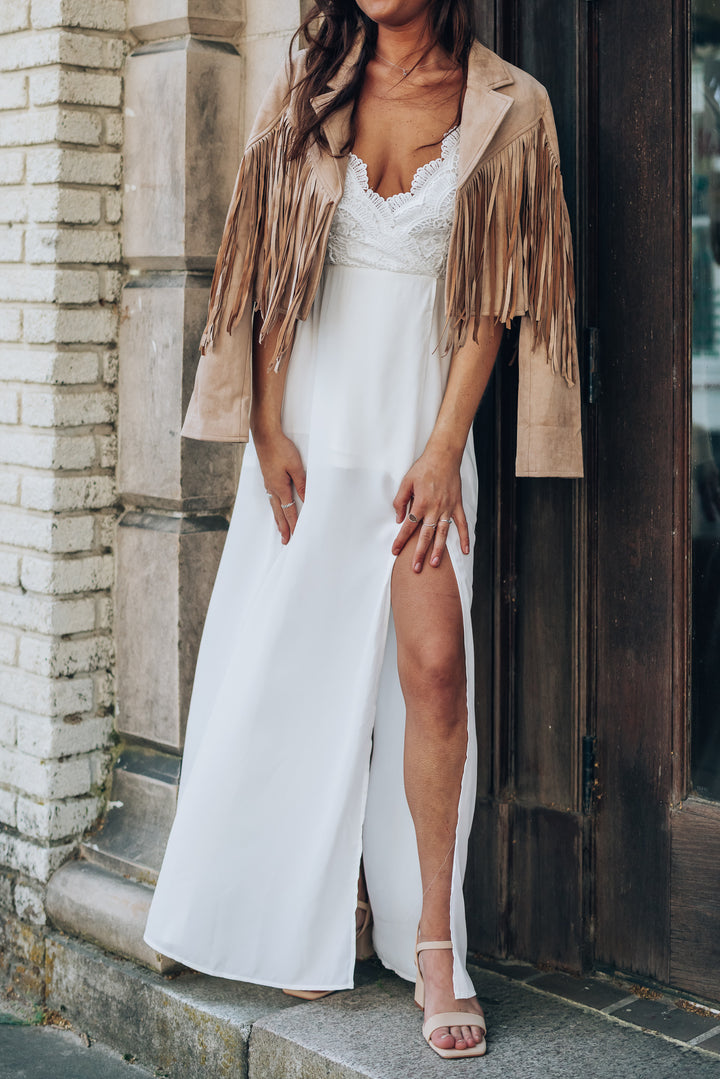 Rome Lace Maxi Dress (White) FINAL SALE