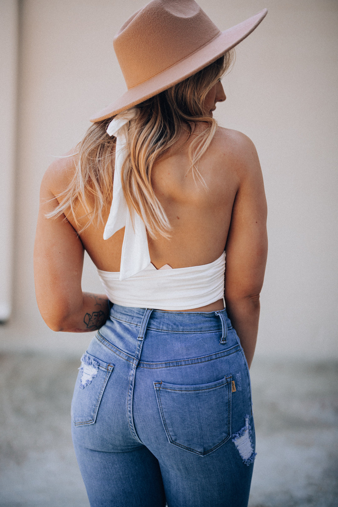 Horizon Halter Top (Ivory) FINAL SALE