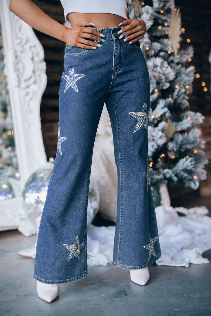 Rhinestone Star Bell Bottoms FINAL SALE