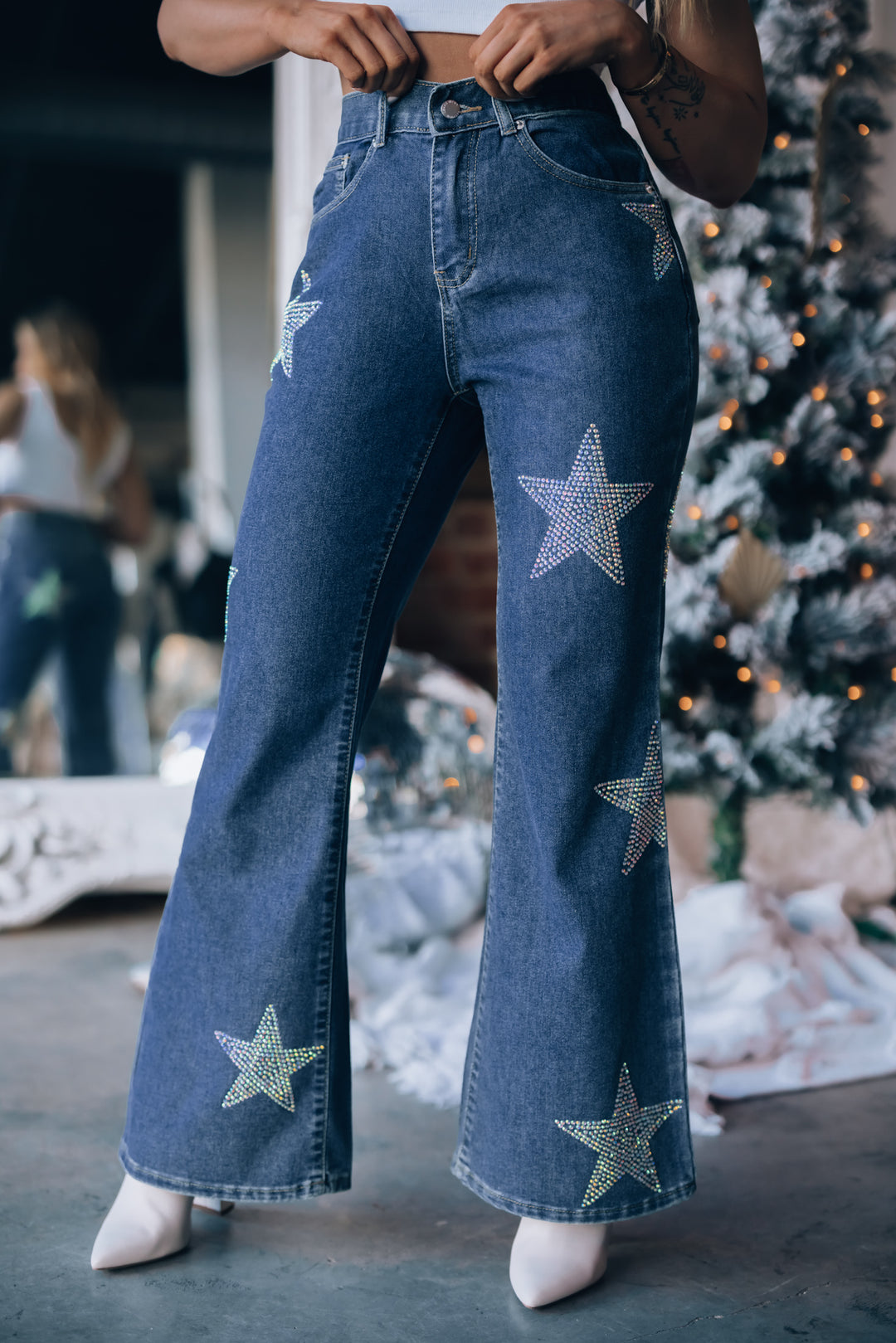 Rhinestone Star Bell Bottoms FINAL SALE